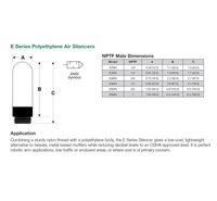 E3MN NUMATICS/AVENTICS SILENCER 3/8" NPT MALE POLYETHYLENE